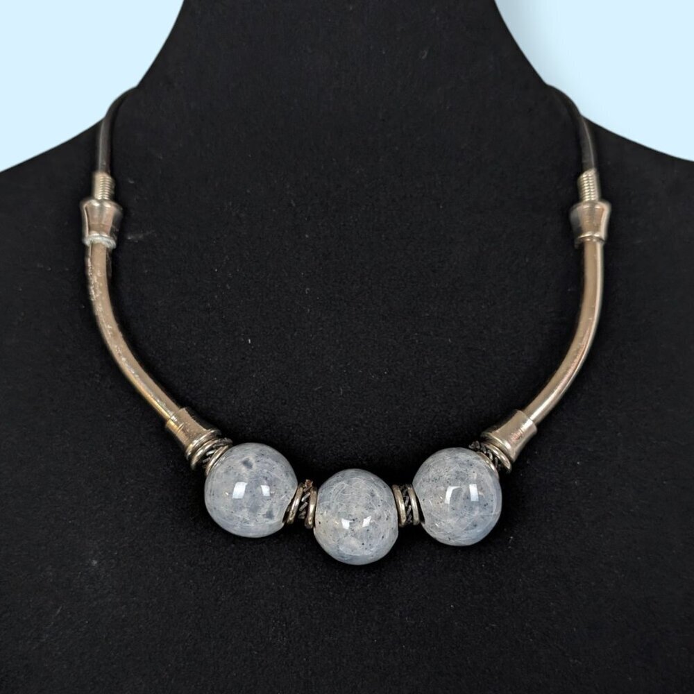 (2/$20) Vintage Chunky Ceramic Beaded Necklace - Picture 2 of 6
